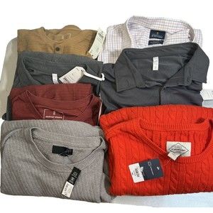 (7) Men's Wholesale Lot XXL  6 Shirts NWT 1 Shirt NWOT. Retail Value $375.